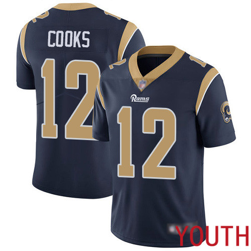 Los Angeles Rams Limited Navy Blue Youth Brandin Cooks Home Jersey NFL Football #12 Vapor Untouchable->los angeles rams->NFL Jersey